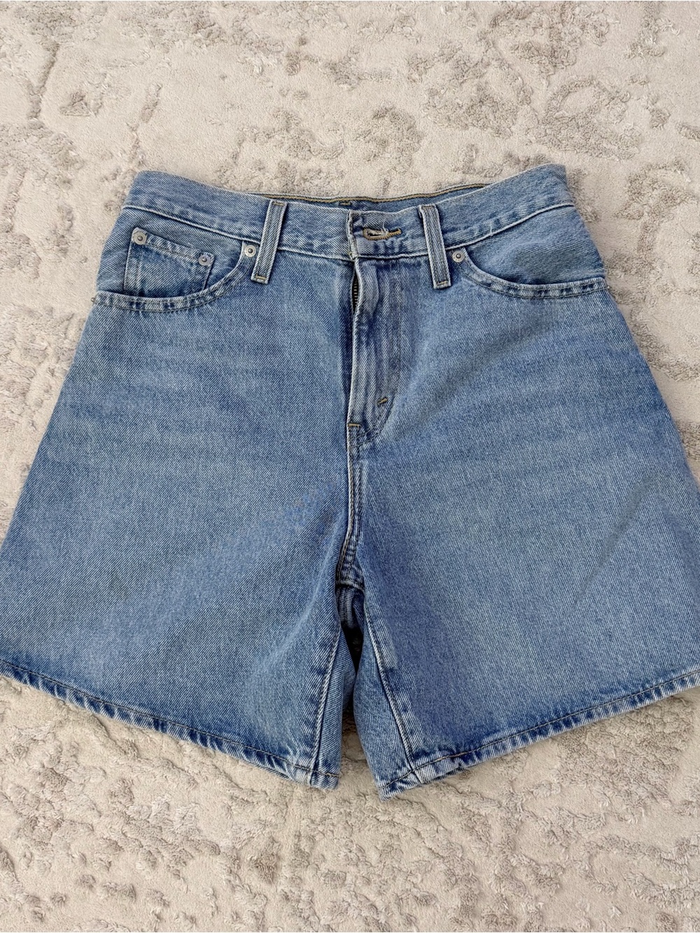Levi’s high waist baggy denim shorts